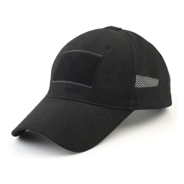 mesh-cap-black-001. TacSpec Mesh Tactical Cap with Velcro - Various