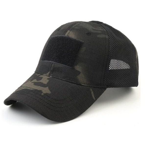 mesh-cap-mc-black-001. TacSpec Mesh Tactical Cap with Velcro - Various