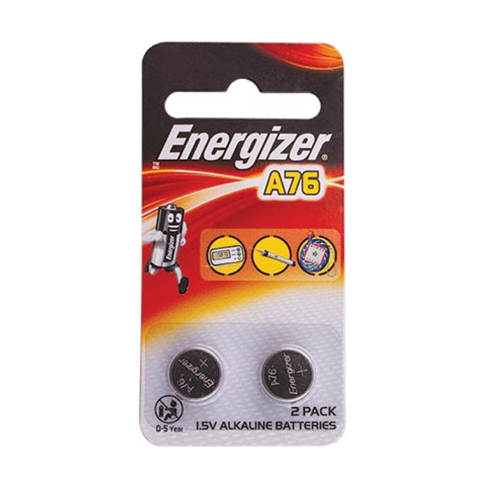 energizer a76 lr44 1. Energizer A76 LR44 1.5V Alkaline Battery 2 Pack Coin