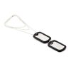 basic military dog tags 002. Complete Basic Military Dog Tag Set - 2 x Tags, Chain, Silencers - Various