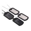 basic military dog tags 001. Complete Basic Military Dog Tag Set - 2 x Tags, Chain, Silencers - Various