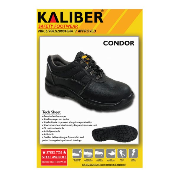 kaliber-condor-002. Kaliber Condor Steel Toe Safety Shoe