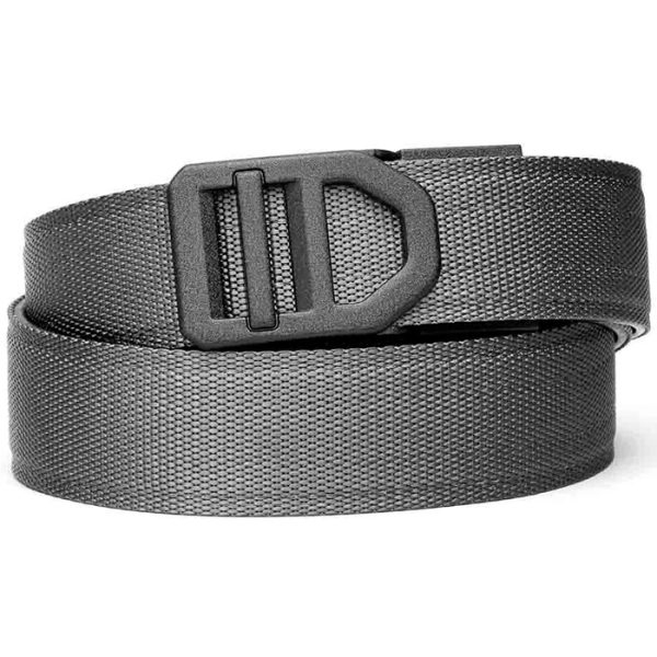 kore-tactical-x5-belt-grey-001. Kore EDC Reinforced Tactical Ratcheting Gun Belt with X5 Buckle - Grey - 24" - 54"