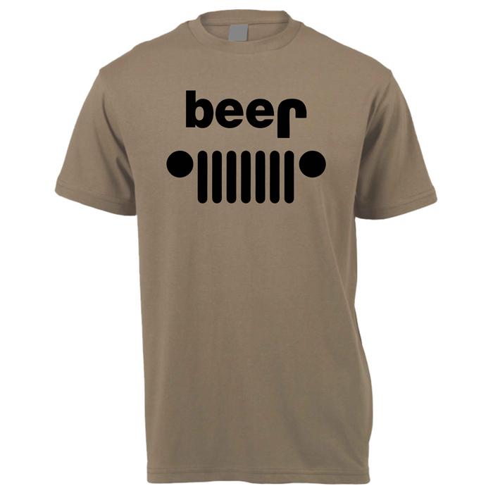 beer-jeep-shirt-001. DZI "Beer/Jeep" 180g Logo T-Shirt - Various