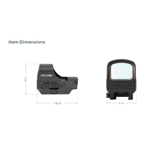 holosun-hs510c-006. Holosun HS510C Sight Selectible Reticle/Solar Panel/QD Mount - Red Reticle