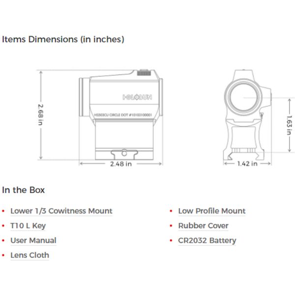 holosun-hs503cu-003. Holosun HS503CU Sight, Red Selectible Reticle/Solar Panel