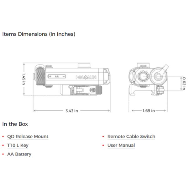 holosun-ls117r-004. Holosun LS117R Red Laser Pointer/Titanium Housing