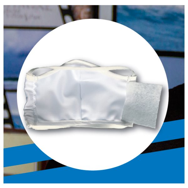 reuseable-and-washable-polyester-face-mask-006. Reuseable and Washable Polyester Face Mask with Filter - White