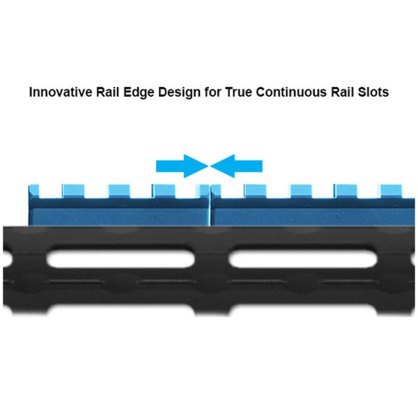 mturs09s-003. UTG PRO M-LOK 4-Slot Picatinny Rail Section, Black
