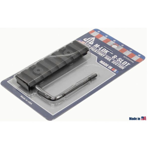 mturs09m-002. UTG PRO M-LOK 8-Slot Picatinny Rail Section, Black