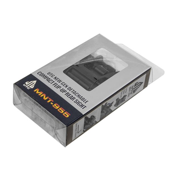 mnt-955-005. UTG AR15 Low Profile Flip-up Rear Sight with Dual Aiming Aperture