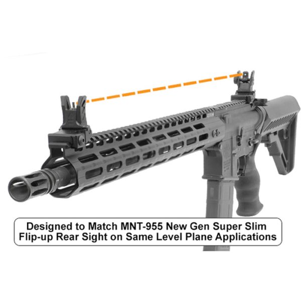mnt-755-004. UTG AR15 Low Profile Flip-up Front Sight for Handguard