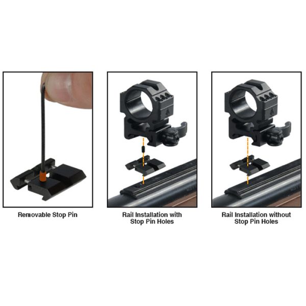 mnt-dt2pw01-002. UTG .22/Airgun to Picatinny/Weaver Low Pro Snap-in Adaptor