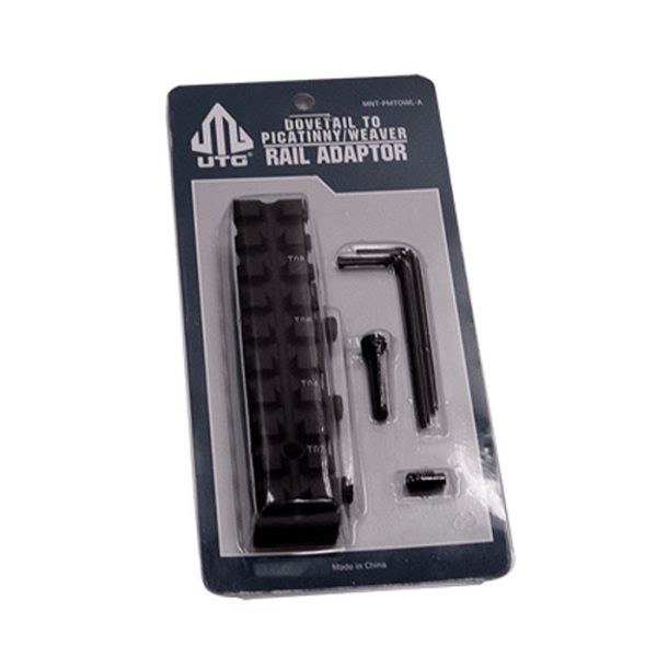 mnt-pmtowl-a-007. UTG New Gen Dovetail to Picatinny/ Weaver Adaptor Mount