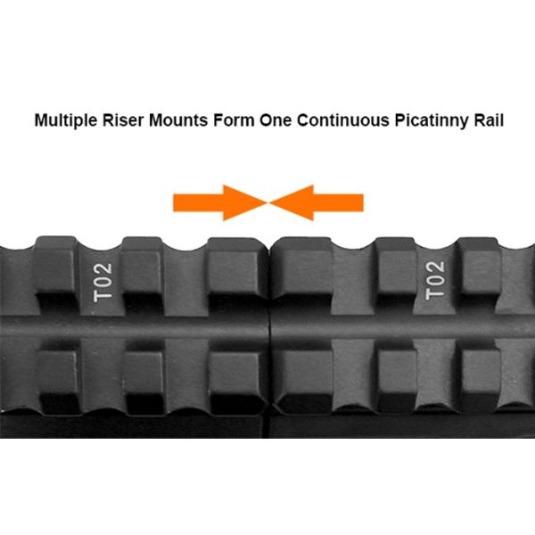 mt-rsx5s-004. UTG Super Slim Picatinny Riser Mount, 0.5" Height, 3 Slots
