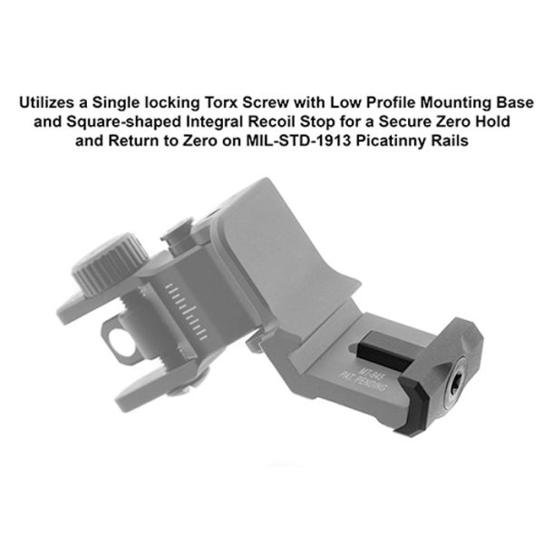 mt-945-005. UTG ACCU-SYNC 45 Degree Angle Flip Up Rear Sight