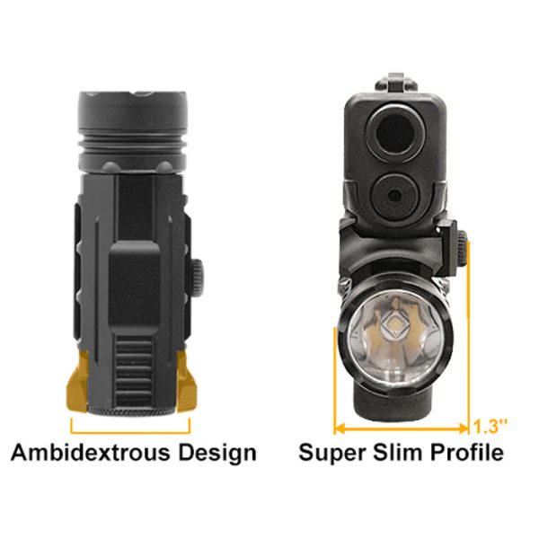 lt-elp123r-a-004. UTG Sub-Compact LED Ambi. Pistol Light, 400 Lumen
