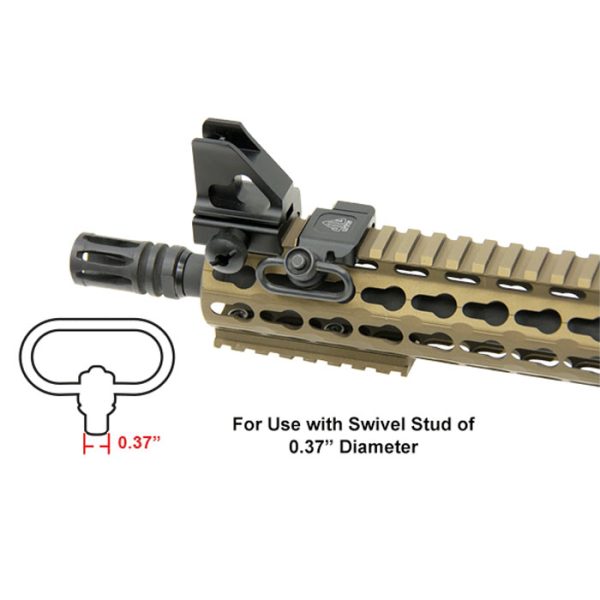 tl-swpm01-002. UTG Low-Pro Picatinny-Mount Angled QD Sling Swivel Adaptor