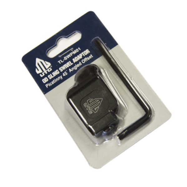 tl-swpm01-007. UTG Low-Pro Picatinny-Mount Angled QD Sling Swivel Adaptor