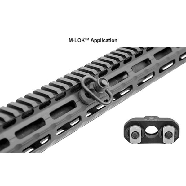 tlusw001-002. UTG PRO M-LOK Standard QD Sling Swivel Adaptor, Black