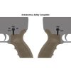 rbupg01d-003. UTG PRO AR15 Ambidextrous Pistol Grip, FDE