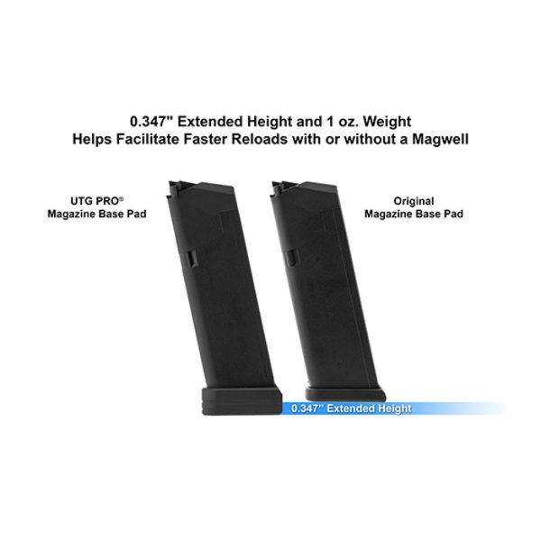 pubgl01-004. UTG PRO +0 Base Pad, Glock Small Frame, Matte Black Aluminium