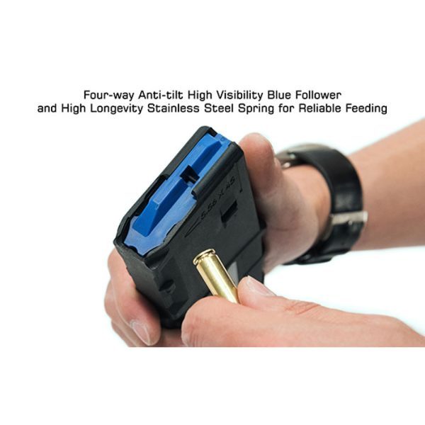 rbt-am30-005. UTG AR15 30 Round Windowed Polymer Magazine, .223/5.56