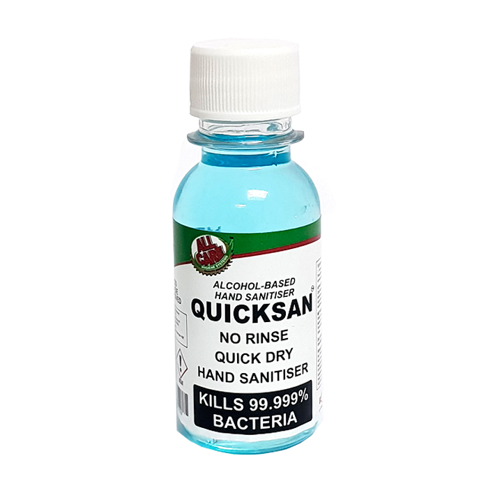 quicksan-hand-sanitiser-liquid-100ml-001. Quicksan 70%+ Alcohol Liquid Hand Sanitiser - 250ml