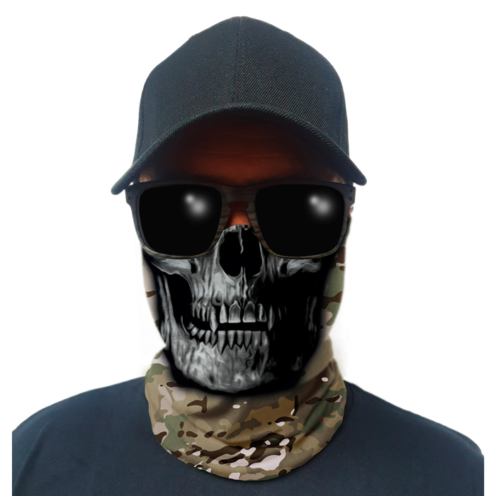 multi-use-tubular-bandana-gator-face-shield-multi-. Multi-Use Tubular Bandana/Gator Face Shield - Multicam Skull