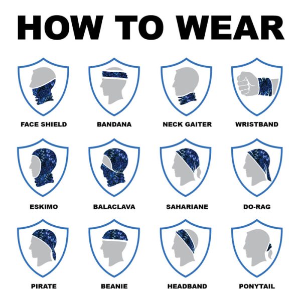 sa face shield - how to wear 001. Multi-Use Tubular Bandana/Gator Face Shield - CPF