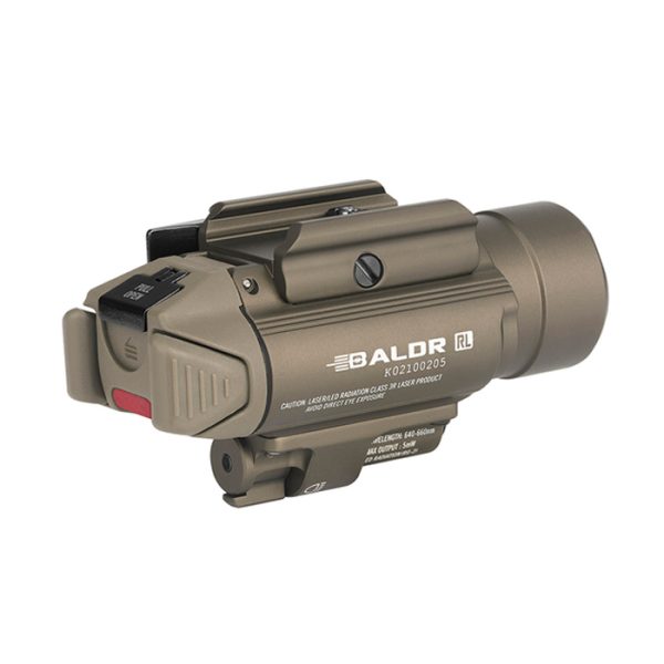 olight-baldr-prorl-1120-lumen-weaponlight-with-red. OLIGHT BALDR-PRORL 1120 Lumen Weaponlight with Red Laser - Tan