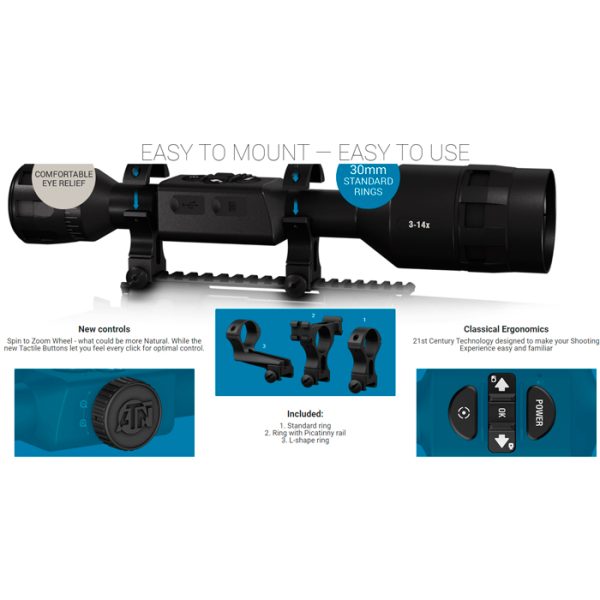 atn-dgwsxs3144kp-006. ATN X-Sight 4K, 3-14x, Pro Edition Smart Day/Night Hunting Rifle Scope