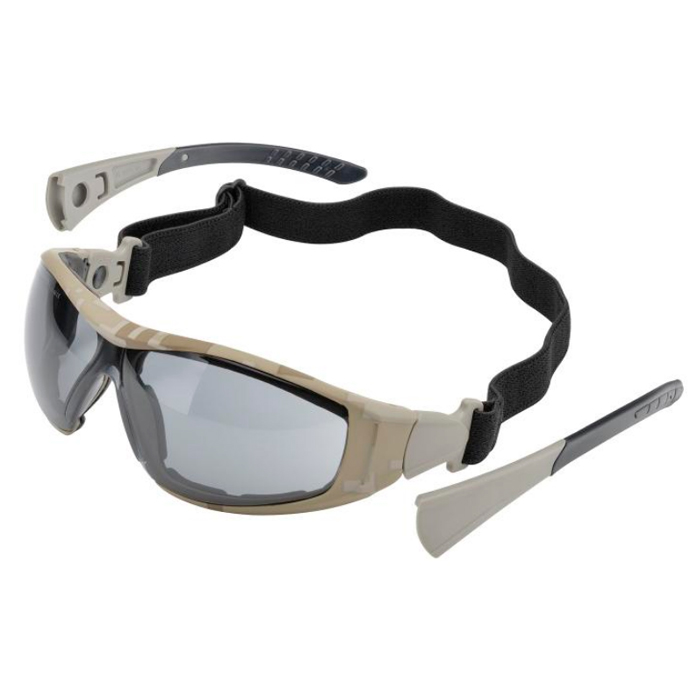 gg-45gaf-camo-elvex-go-specs-ii-ballistic-glasses,. Elvex Go-Specs II Ballistic Glasses, AF/PC Lens, Strap System, Digital Desert Camo Frame - Grey