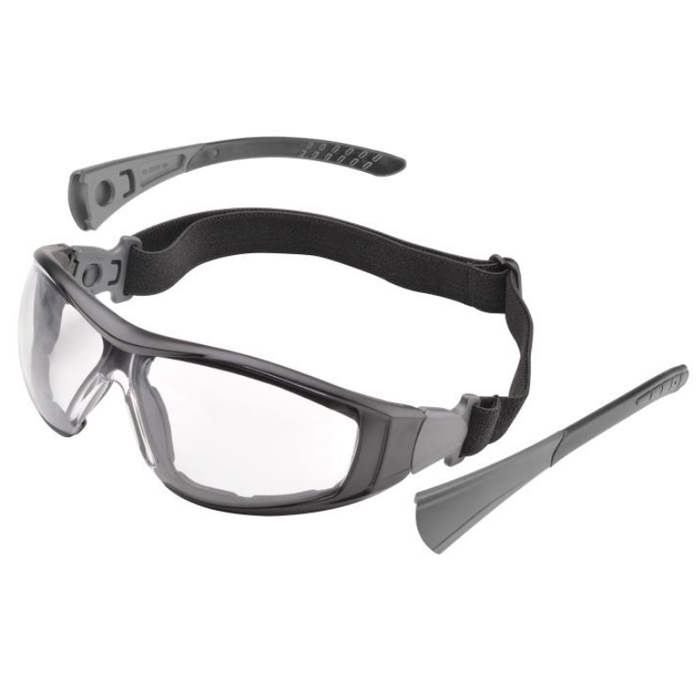 gg-45caf-elvex-go-specs-ii-ballistic-glasses,-afpc. Elvex Go-Specs II Ballistic Glasses, Strap System, Black/Grey Frame - 3 Lens Set