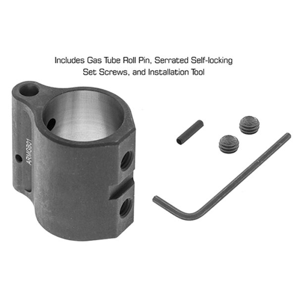 mnt-armgb01-utg-ar15-micro-gas-block-003. UTG AR15 Micro Gas Block, .750" ID, Steel, Matte Black
