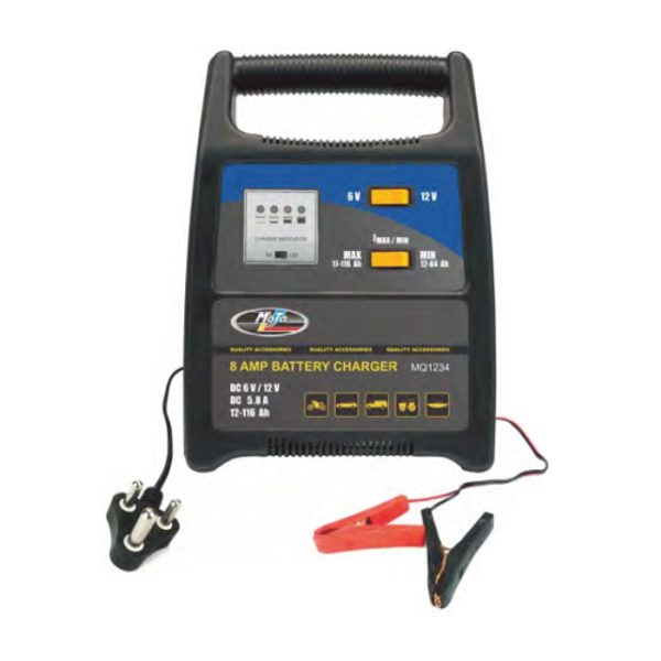 mq1234-001. Moto-Quip 8 Amp Battery Charger 6V/12V