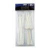 mq7237-001. Moto-Quip Assorted Set of White Cable Ties - 75pcs