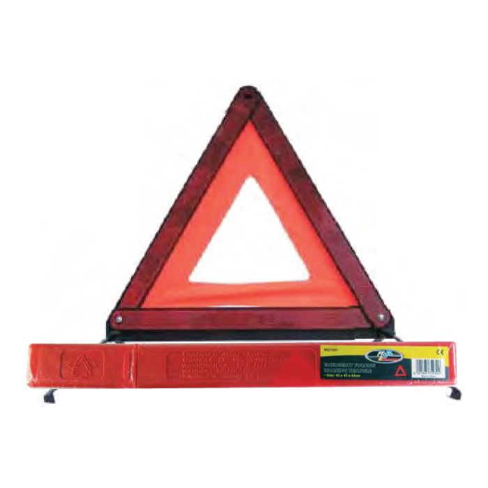 mq7593-001. Moto-Quip Folding Warning Triangle - Large in Plastic Case