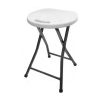mq8258-001. Leisure Quip Folding Stool 31.5cm Diameter 46cm High - Folds Flat HDPE Seat