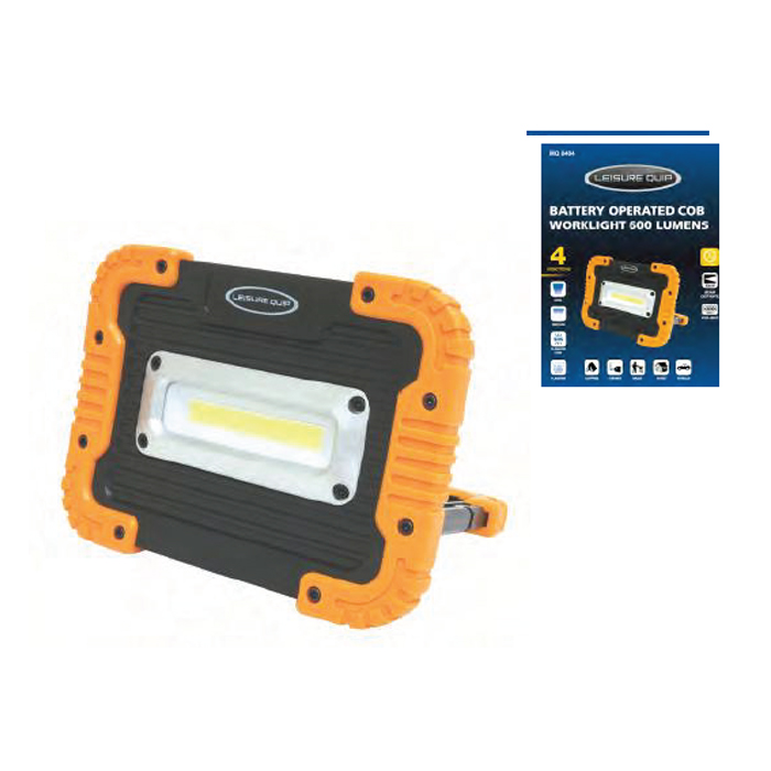 mq8404-001. Leisure Quip Battery Operated Cob Worklight 600 Lumens Takes 4 X AA Batteries Included