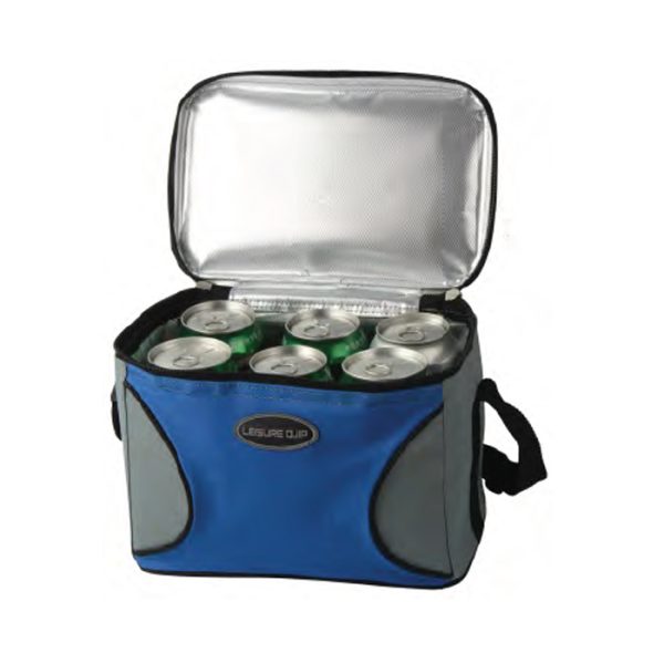 mq8188-001. Leisure Quip 6 Can Soft Cooler Bag Grey / Blue