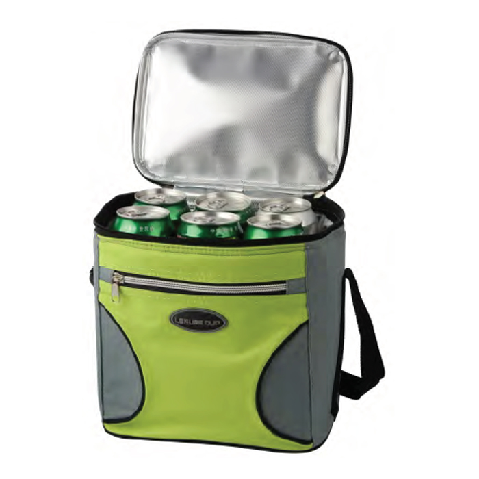 mq8189-001. Leisure Quip 12 Can Soft Cooler Bag Grey / Green