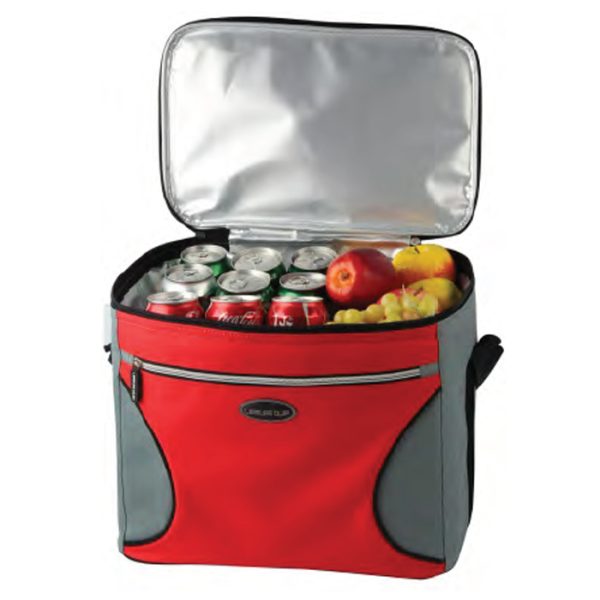 mq8190-001. Leisure Quip 30 Can Soft Cooler Bag Grey / Red