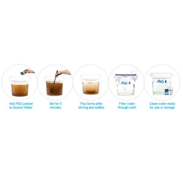 p&g-water-purificaiton-sachets---4g-treats-10l----. P&G Water Purification Sachets - 4g Treats 10L - Single