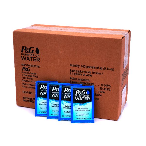 p&g-water-purificaiton-sachets---4g-treats-10l---b. P&G Water Purification Sachets - 4g Treats 10L - Box of 240pcs