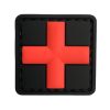 3dmed-rd-tacspec-3d-medic-cross-pvc-velcro-patch--. TacSpec 3D Medic Cross PVC Velcro Patch - Black/Red