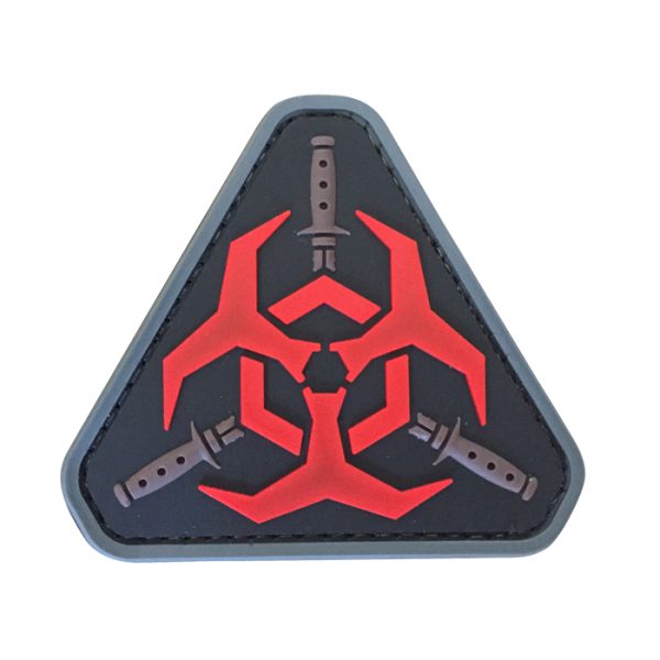 or-rd-tacspec-biohazard-swords-pvc-velcro-patch-00. TacSpec "Biohazard Swords" PVC Velcro Patch