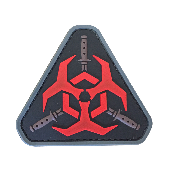 or-rd-tacspec-biohazard-swords-pvc-velcro-patch-00. TacSpec "Biohazard Swords" PVC Velcro Patch