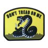 dtom-ye-tacspec-don't-tread-on-me-pvc-velcro-patch. TacSpec "Don't Tread on Me" PVC Velcro Patch - Yellow