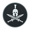 siproduct-45124-15080-6a62fbb9497e451ab50f66354302b5dbc6680296 ysj-wh-tacspec-round-spartan-molon-labe-pvc-velcro. TacSpec "Round Spartan Molon Labe" PVC Velcro Patch - White/Black